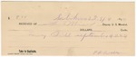 1895 September 6: Receipt, of S.T. Minor, deputy marshal; to L.P. Resser for livery bill