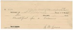 1895 September 6: Receipt, of S.T. Minor, deputy marshal; to L.H. Jones for feeding prisoner