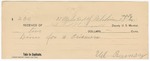 1895 September 6: Receipt, of S.T. Minor, deputy marshal; to Uel Barnsay for feeding prisoner