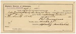 1895 September 7: Certificate of employment, for R.J. Bumpus, guard; John Fields Jr., Condly Starr, Ramsey Bob Paine, U.S. prisoners