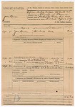 1895 September 21: Voucher, U.S. v. James Newsom, warrant of removal; S.T. Minor, deputy marshal