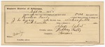 1895 September 16: Certificate of employment, for Adam Eckert, guard; Benton Irving, U.S. prisoner; J.L. Lacy, deputy marshal