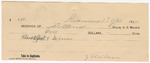 1895 September 16: Receipt, of S.T. Minor, deputy marshal; to J. Wilson for meals