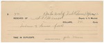 1895 September 17: Receipt, of S.T. Minor, deputy marshal; to John Mose for meal and horse feed