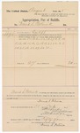 1895 October 31: Voucher, to David S. Patrick for services rendered as bailiff; Stephen Wheeler, district clerk; I.M. Dodge, deputy clerk