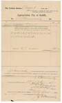 1895 October 31: Voucher, to J.A. Hammersley for services rendered as crier; Stephen Wheeler, district clerk; I.M. Dodge, deputy clerk