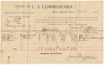 1895 October 4: Voucher, U.S. v. Joe Late, larceny; James Brizzolara, commissioner; James Green, Charles Freeman, J.W. Harris, witnesses