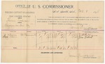 1895 October 8: Voucher, U.S. v. Turner Coelisan, larceny; James Brizzolara, commissioner; J.W. Williams, Ira Talbert, witnesses; G.J. Crump, U.S. marshal