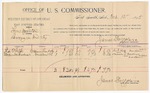 1895 October 10: Voucher, U.S. v. Tom Quinton, larceny; James Brizzolara, commissioner; Thomas Phelps, Alexander Brusheurs, witnesses; Max Straus, witness of signatures; G.J. Crump, U.S. marshal