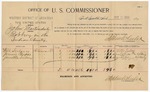 1895 October 12: Voucher, U.S. v. John Martindale, robbery; Stephen Wheeler, commissioner; Will Tulsey, Jennie Chupka, Jennette Tulsey, witnesses; W.J. Fleming, witness of signatures; G.J. Crump, U.S. marshal