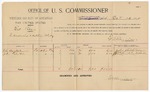 1895 October 16: Voucher, U.S. v. Ed Bean, introducing and selling whiskey; E.B. Harrison, commissioner; John Bartholomue, John Painter, witnesses; George Cooper, witness of signature; G.J. Crump, U.S. marshal