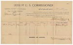 1895 October 17: Voucher, U.S. v. James Gourd, violating intercourse laws; Stephen Wheeler, commissioner; Will Wright, witness; G.J. Crump, U.S. marshal