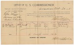 1895 October 30: Voucher, U.S. v. Cleo Miner, larceny; Stephen Wheeler, commissioner; R.M. Walker, R.L. Benge, witnesses; G.J. Crump, U.S. marshal