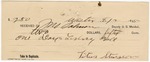 1895 August 8: Receipt, of John Johnson, deputy marshal; to Titus Sturgeon for livery bill