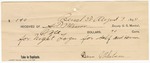 1895 August 3: Receipt, of S.T. Minor, deputy marshal; to Dave Whitson for lodging