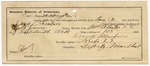1895 August 4: Certificate of employment, for Frank Newborn, guard; Jack Preston, U.S. prisoner; J.T. Jones, deputy marshal