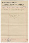 1895 August 13: Voucher, U.S. v. Austin McLean; George J. Crump, U.S. marshal; Ed Parker, deputy marshal;  Rick Chamber, Robert Moore, witnesses
