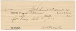 1895 August 6: Receipt, of S.T. Minor, deputy marshal; to M.B. Miller for livery bill