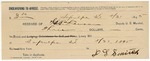 1895 August 31: Receipt, of G.P. Lawson, deputy marshal; to G.L. Switch for livery bill