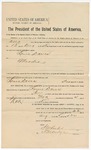 1895 November 22: Writ of arrest, U.S. v. Lennie Davis, murder; Stephen Wheeler, clerk; I.M. Dodge, deputy clerk; N.B. Irvine, deputy marshal