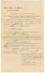 1895 September 4: Mittimus to await trial, U.S. v. Lennie Davis, murder; Stephen Wheeler, clerk; I.M. Dodge, deputy clerk; George J. Crump, U.S. marshal; N.B Irvine, deputy marshal