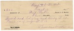 1895 August 19: Receipt, of Will Treston, deputy marshal; to Thomas Andrews for board, lodging, and livery bill
