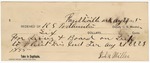 1895 August 24: Receipt, of R.S. Todhunter, deputy U.S. marshal; to John Miller for livery and boarding