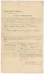 1895 November 4: Writ of arrest, U.S. v. Kizirah Walton and John L. Walton, forgery and presenting fake claims; Stephen Wheeler, district clerk; I.M. Dodge, deputy clerk; George J. Crump, U.S. marshal; John T. Davis, deputy marshal