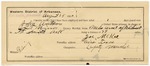 1895 August 29: Certificate of employment, for Joe McKee, guard; John Watson, U.S. prisoner; S.T. Minor, deputy marshal