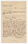 1895 November 22: Writ, U.S. v. Crawford Goldsby (alias Cherokee Bill), attempt to rob the mail; William A. Walton, postal clerk; Joe R. Wright, foreman; Stephen Wheeler, district clerk; James F. Read, district attorney