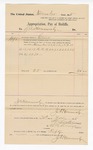 1895 November 30: Voucher, to J.A. Hammersley for services rendered as bailiff; Stephen Wheeler, district clerk; I.M. Dodge, deputy clerk; George J. Crump, U.S. marshal