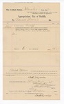 1895 November 30: Voucher, to David Morris for services rendered as bailiff; Stephen Wheeler, district clerk; I.M. Dodge, deputy clerk; George J. Crump, U.S. marshal