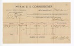 1895 November 2: Voucher, U.S. v. L.A. Clark, retail liquor dealer; Stephen Wheeler, commissioner; Andy Cravens, Charles Hargraves, witnesses; W.J. Fleming, witness of signature; George J. Crump, U.S. marshal