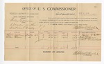 1895 November 6: Voucher, U.S. v. Wiley Garvin, arson; Stephen Wheeler, commissioner; Thomas V. Jackson, Ellen Flynn, witnesses; C.C. Ayers, attorney
