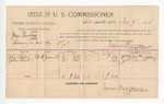1895 November 9: Voucher, U.S. v. George Bradley, larceny; James Brizzolara, commissioner; John Spiler, John Berd, witnesses; W.J. Fleming, witness of signature; G.J. Crump, U.S. marshal