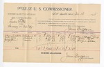 1895 November 13: Voucher, U.S. v. Lorbes Potts, larceny; James Brizzolara, commissioner; William Mitchell, Andy Ross, George Glenn, witnesses; G.J. Crump, U.S. marshal
