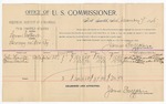 1895 December 7: Voucher, U.S. v. Lomen Colbert, larceny; James Brizzolara, commissioner; John Comwell, Bruce Austin, witnesses; G.J. Crump, U.S. marshal