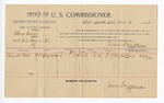 1895 December 18: Voucher, U.S. v. Albert Dixon, violating intercourse laws; James Brizzolara, commissioner; Samuel Neal, witness; M. Strauss, witness to signature
