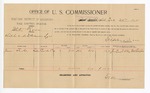 1895 December 20: Voucher, U.S. v. Martin Rowe, violating intercourse laws; E.B. Harrison, commissioner; James Te-he, witness; George Cooper, witness to signature; George J. Crump, U.S. marshal