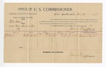 1895 December 30: Voucher, U.S. v. Will Davis, violating intercourse laws; James Brizzolara, commissioner; James C. Muir, witness; George J. Crump, U.S. marshal