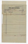 1895 December 31: Receipt, of Charles Keys, deputy marshal, for expenses and fees; George J. Crump, U.S. marshal