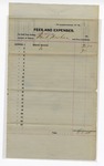 1895 December 31: Receipt, of Hank Newborn, deputy marshal, for expenses and fees; George J. Crump, U.S. marshal