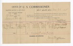 1895 December 24: Voucher, U.S. v. Ed Rowe, larceny; James Brizzolara, commissioner; William Martin, William Lane, Henry Matthews, witnesses; George J. Crump, U.S. marshal