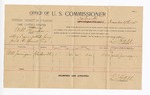 1895 December 27: Voucher, U.S. v. Will Thompson, selling liquor without paying special tax; L.C. Hall, commissioner; Will Jamagin, witness; George J. Crump, U.S. marshal; W.J. Fleming, deputy marshal
