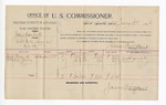 1896 January 3: Voucher, U.S. v. John Cantrell, violating intercourse laws; James Brizzolara, commissioner; David Howard, William Young, witnesses; G.J. Crump, U.S. marshal