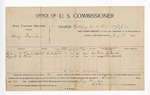 1896 January 3: Voucher, U.S. v. Henry Downing, robbing U.S post office; E.B. Harrison, commissioner; William R. Quarles, Augustine B. Rich, witnesses; George J. Crump, U.S. marshal; W.J. Fleming, deputy