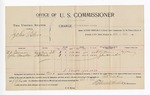 1896 January 3: Voucher, U.S. v. John Bliss, larceny; Stephen Wheeler, commissioner; E.D. Lairmore, John Hamilton, witnesses; W.J. Fleming, witness of signature; George J. Crump, U.S. marshal