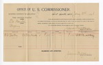 1896 January 3: Voucher, U.S. v. Flo Hestin, perjury; James Brizzolara, commissioner; W.D. Buckley, witness; George J. Crump, U.S. marshal