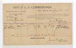 1896 January 4: Voucher, U.S. v. W.R. James, violating intercourse laws; James Brizzolara, commissioner; G.L. Wadley, John McMurtrey, witnesses; George J. Crump, U.S. marshal