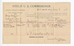 1896 January 4: Voucher, U.S. v. George Cochran, assault with intent to kill; James Brizzolara, commissioner; R.W. Wilson, Sammie Stubbs, witnesses; George J. Crump, U.S. marshal